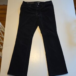 LOFT Black Curvy Sexy Bootcut Corduroy